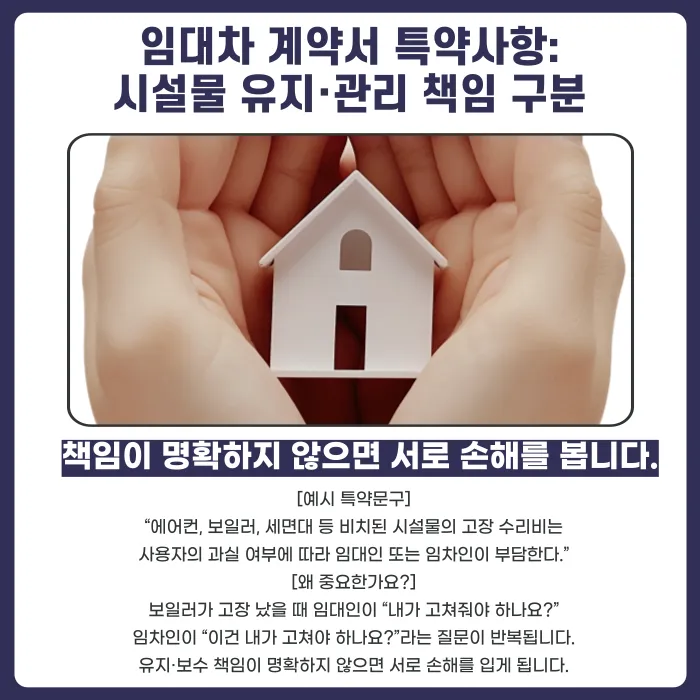 임대차계약서 특약사항 5가지: 꼭 넣어야 할 조항과 법적 유효성 카드뉴스 5