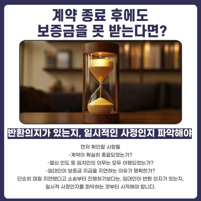 보증금을 돌려받지 못했을 때, 어떤 경우에 소송해야 할까? 카드뉴스 2
