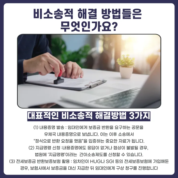 보증금을 돌려받지 못했을 때, 어떤 경우에 소송해야 할까? 카드뉴스 3