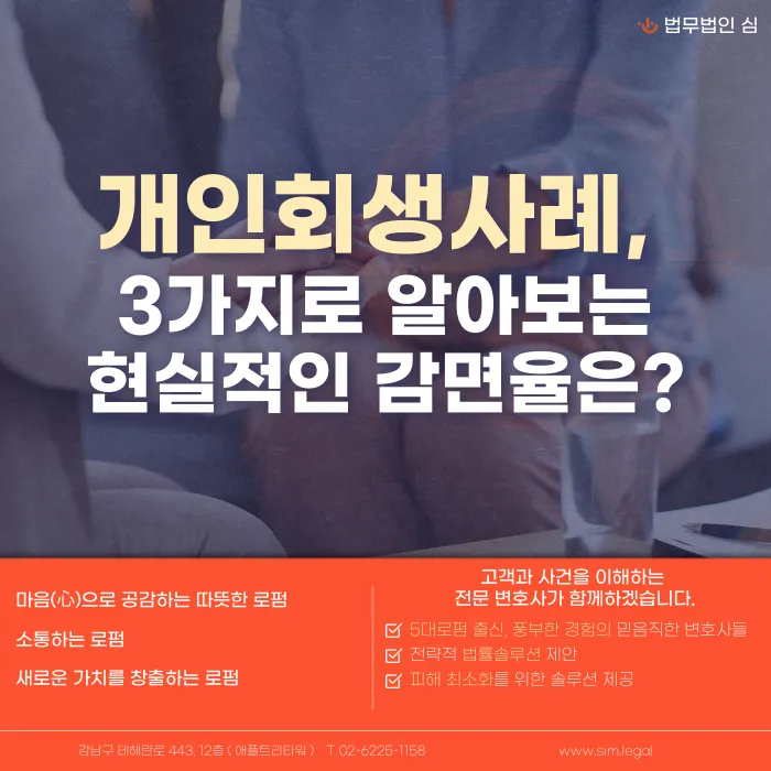 개인회생 채무 감면율, 사례 3가지로 보는 현실적인 감면 수준 카드뉴스 1