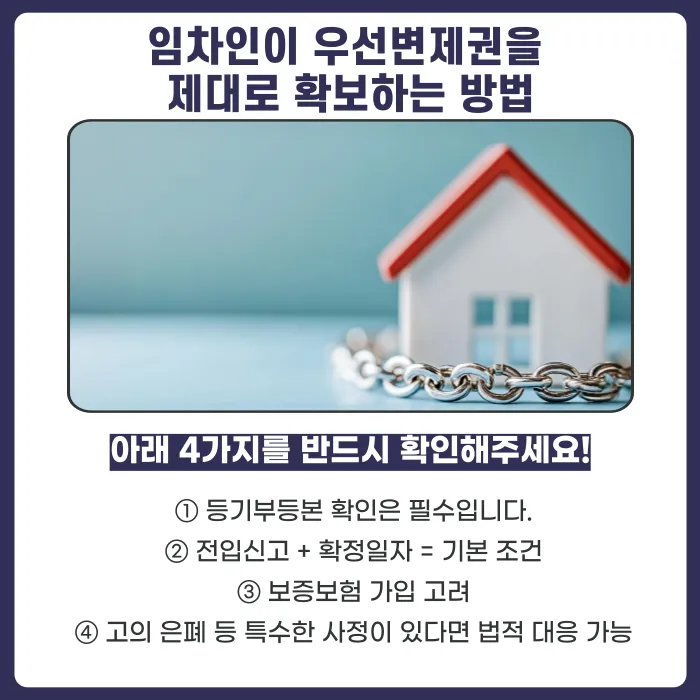 근저당권이 먼저 설정된 집, 확정일자를 받았어도 임차인은 보증금을 보호받을 수 있나요? 카드뉴스 5