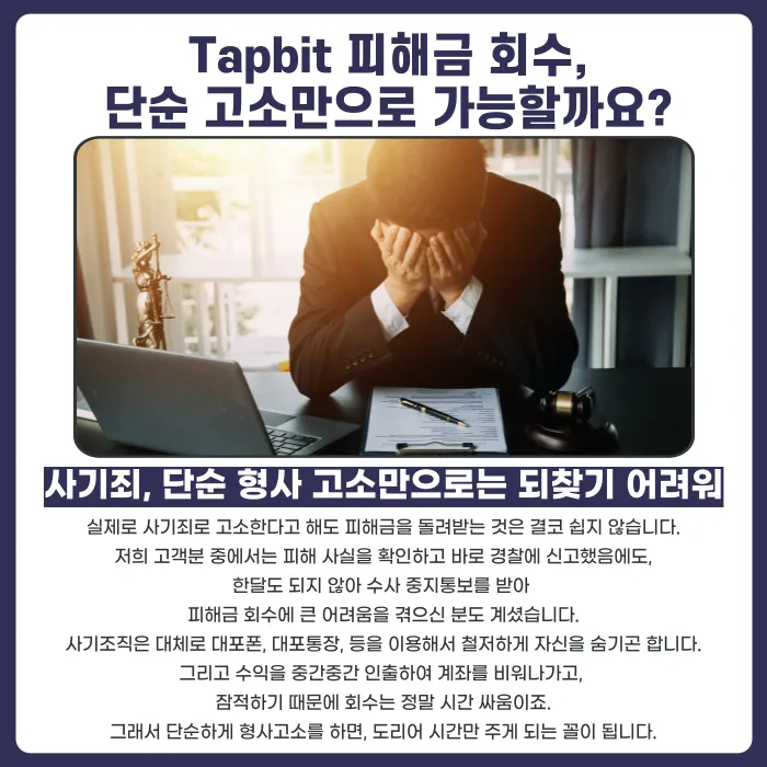 Tapbit 카피트레이딩·고래투자클럽 사칭 투자사기, 피해금 회수 방법은? 카드뉴스 3