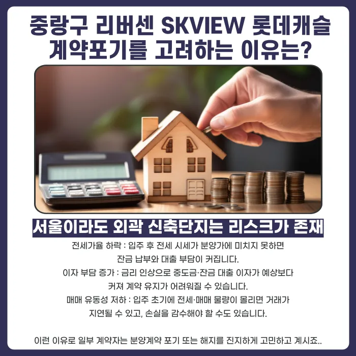 중랑구 리버센 SKVIEW 롯데캐슬 분양권 포기, 분양계약 해지 가능할까? 카드뉴스 3