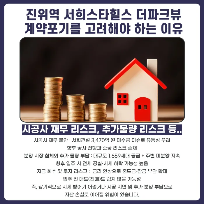 진위역 서희스타힐스 더파크뷰 분양계약해지, 가능한 경우와 대응 방법 카드뉴스 3