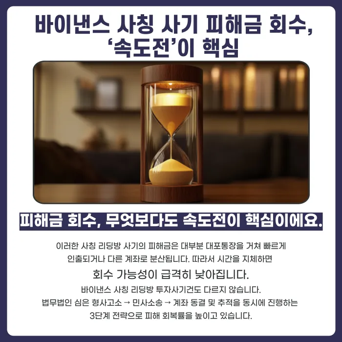 바이낸스 사칭 외환 AI 자동매매 투자사기, 피해금 회수는 어떻게 하나요? 카드뉴스 3