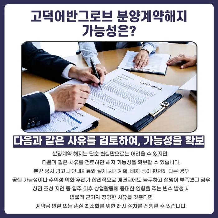평택 고덕어반그로브 지식산업센터 분양계약 해지, 가능할까? 카드뉴스 4