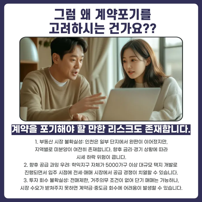 포레나 인천학익 분양계약해지, 가능한 경우와 검토할 사항 카드뉴스 3