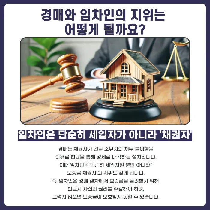 건물 전체가 경매에 넘어갔을 때 임차인의 보증금과 권리는 어떻게 되나요? 카드뉴스 2