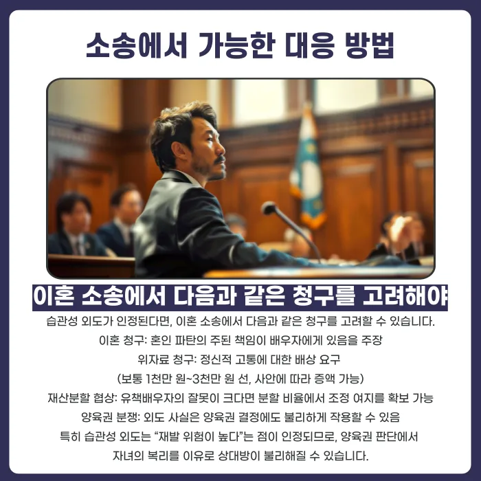 배우자의 습관성 외도, 법적으로 어떻게 대응해야 할까요? 카드뉴스 4