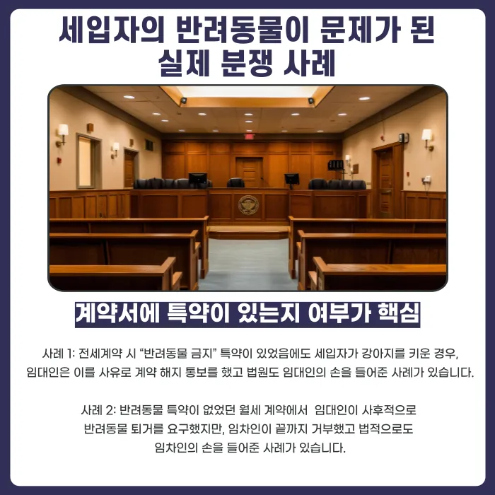세입자가 반려동물을 키운다고 하면 임대인은 거절할 수 있을까? 특약 유무별 정리 카드뉴스 4