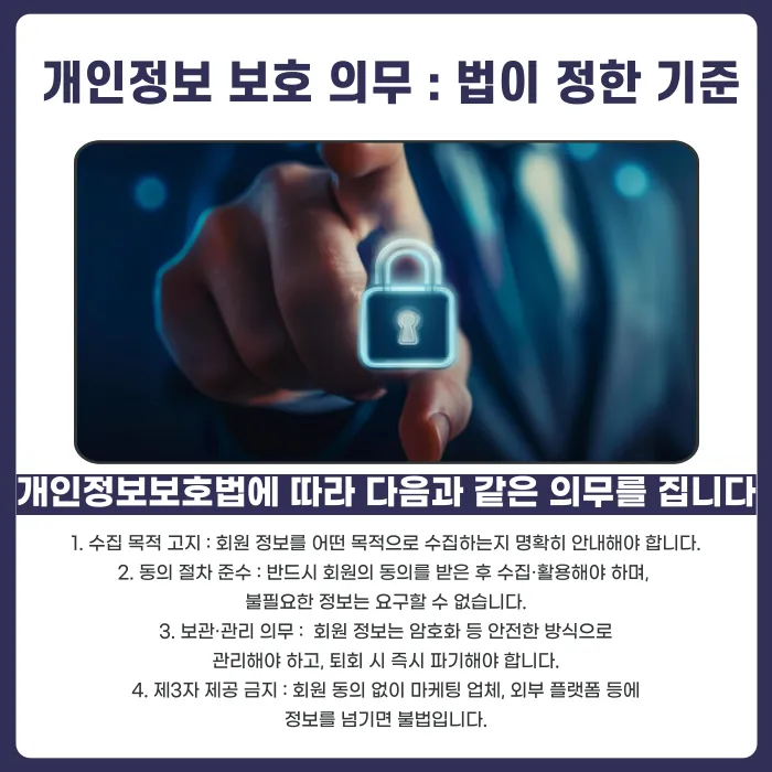 헬스장·트레이너 개인정보 보호 의무: 회원 정보 관리 시 지켜야 할 사항 카드뉴스 3
