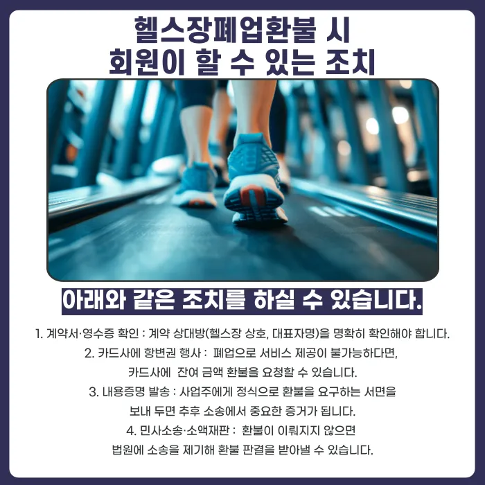 헬스장 폐업 시 PT 회원권 환불, 누가 책임지나요? 카드뉴스 4