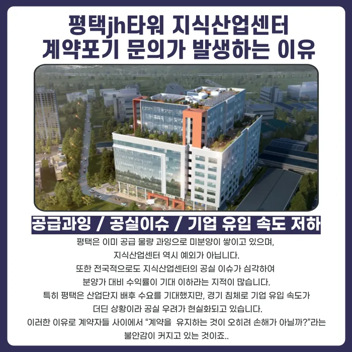 평택 JH타워 지식산업센터 분양계약 해지, 가능할까? 카드뉴스 3