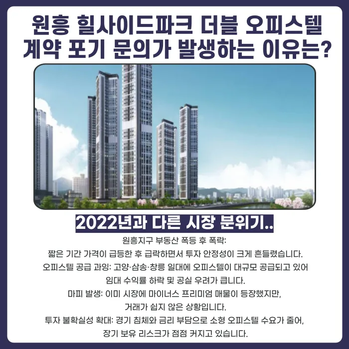 원흥 힐사이드파크 더블 오피스텔 분양계약해지, 가능할까? 카드뉴스 3