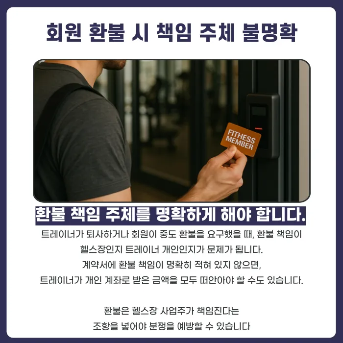 헬스장 트레이너 계약서에서 자주 빠뜨리는 함정 조항 5가지 카드뉴스 4