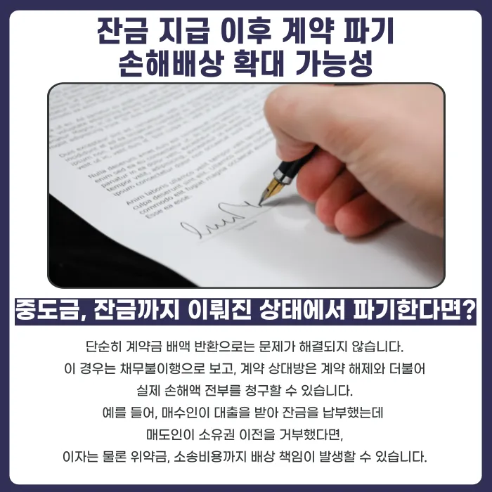 부동산 매매계약 파기 시 위약금은 얼마? 계약금 지급 전·후 기준 정리 카드뉴스 5