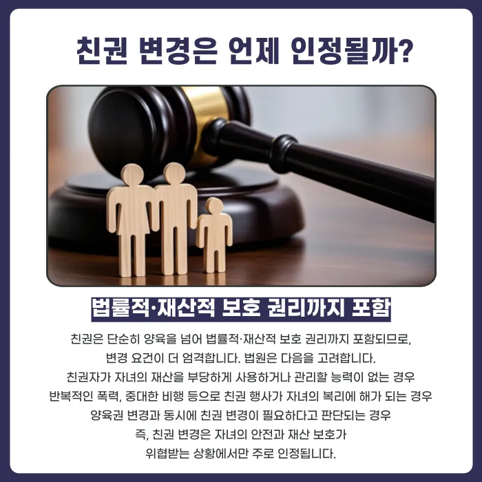 초등학생 양육권·친권 변경, 어떤 경우에 가능할까요? 카드뉴스 4