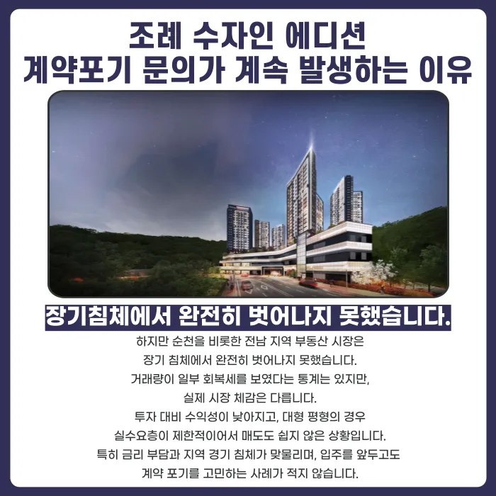 순천 조례 수자인 에디션 분양권 계약해지, 가능할까? 카드뉴스 3
