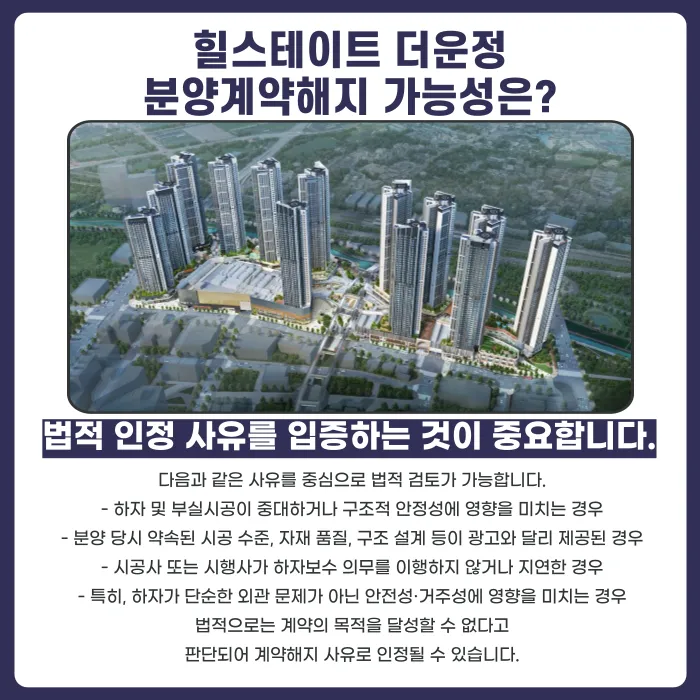 힐스테이트 더운정 분양계약해지, 가능한 경우와 절차는? 카드뉴스 4