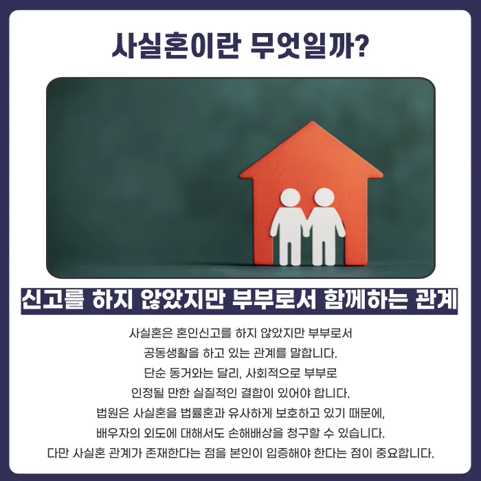 사실혼 증명 방법과 상간녀 손해배상청구소송 절차 카드뉴스 2