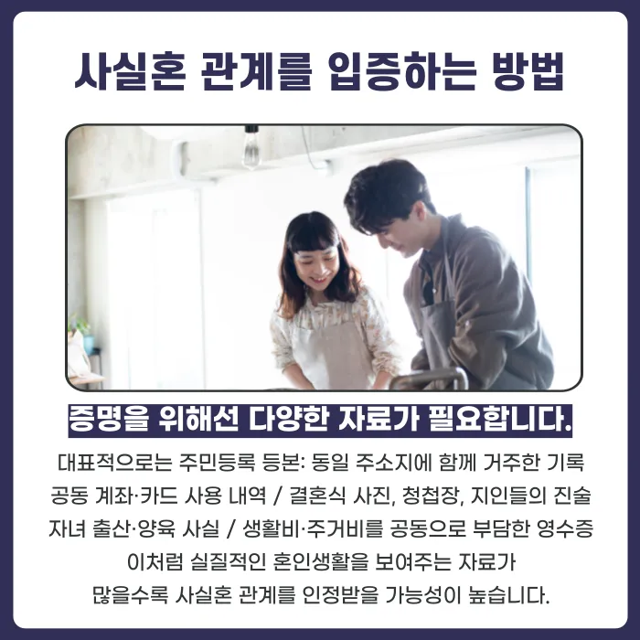 사실혼 증명 방법과 상간녀 손해배상청구소송 절차 카드뉴스 3