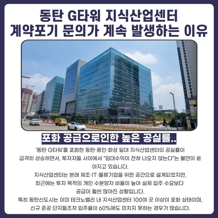 동탄 G타워 지식산업센터 분양계약해지, 가능할까? 카드뉴스 3