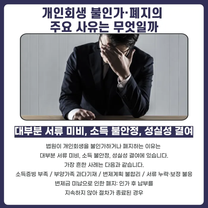개인회생 불인가·폐지 사유와 재신청 가능성 총정리 카드뉴스 2