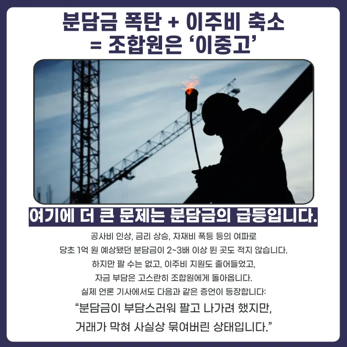 지역주택조합 탈퇴, 지금도 가능할까? 조합원 지위 양도금지와 분담금 폭탄 대응법 카드뉴스 3
