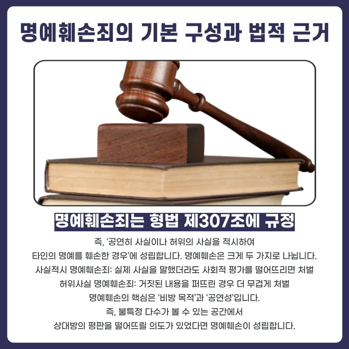 명예훼손죄 처벌 수위와 형량, 벌금 기준 총정리 카드뉴스 2