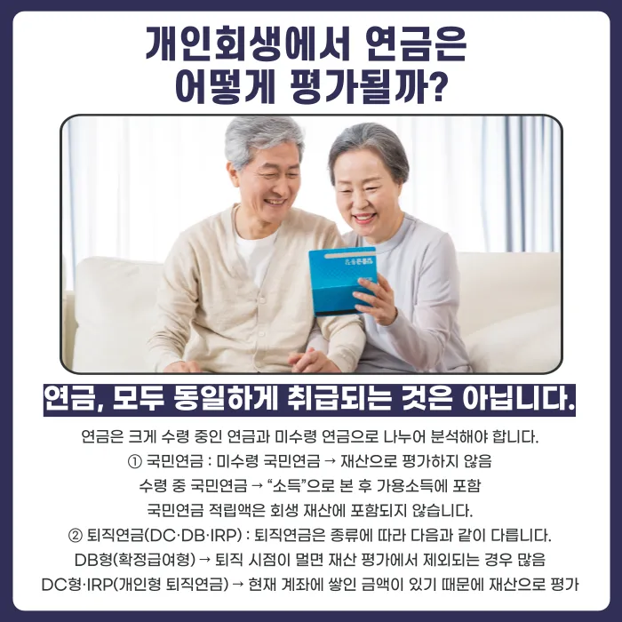 개인회생 퇴직금·연금, 변제금에 어떻게 반영될까 카드뉴스 3