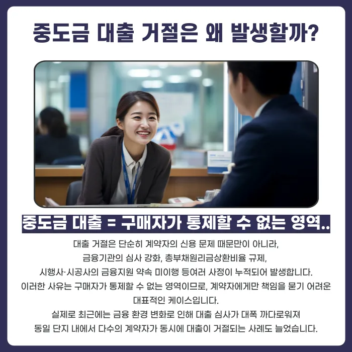 분양권 중도금 대출이 거절되면 계약해지가 가능할까? 카드뉴스 2