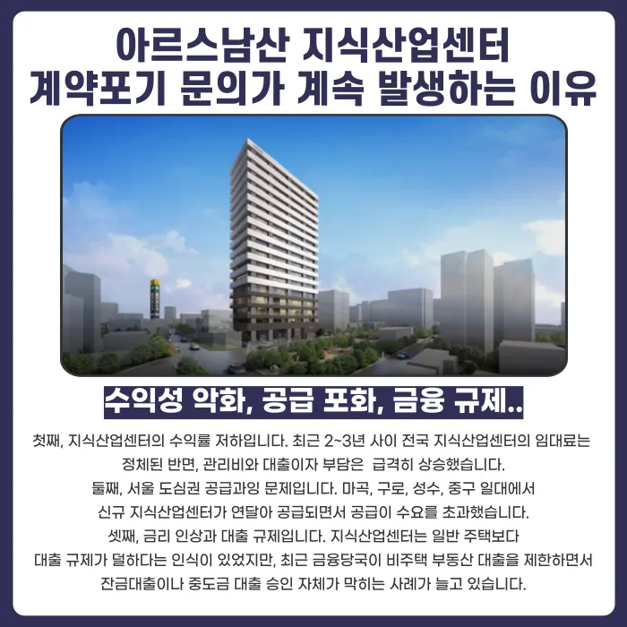 아르스 남산 지식산업센터 분양계약 해지, 가능할까? 해지 사유와 검토 방법 카드뉴스 3