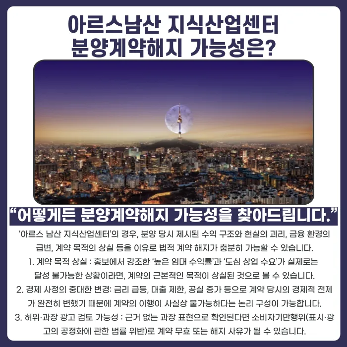 아르스 남산 지식산업센터 분양계약 해지, 가능할까? 해지 사유와 검토 방법 카드뉴스 4