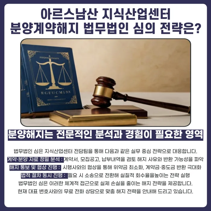 아르스 남산 지식산업센터 분양계약 해지, 가능할까? 해지 사유와 검토 방법 카드뉴스 5