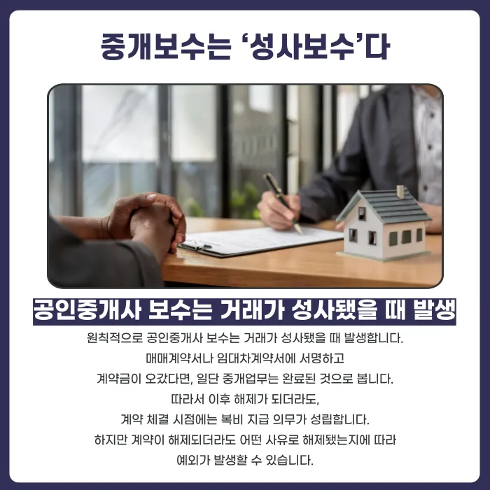 계약을 해지하면 중개보수(복비)를 돌려받을 수 있을까? 카드뉴스 2
