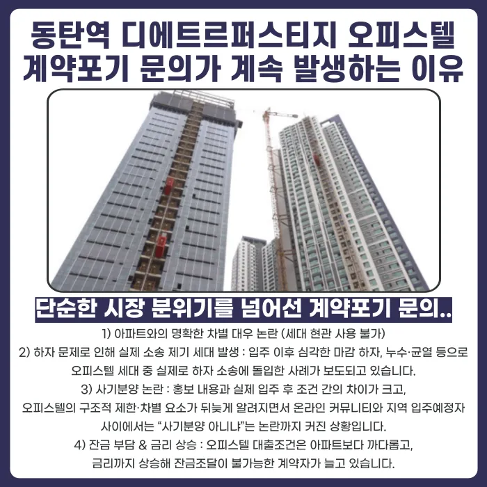 동탄역 디에트르 퍼스티지 오피스텔 분양계약해지, 어떤 근거로 검토할 수 있을까 카드뉴스 3