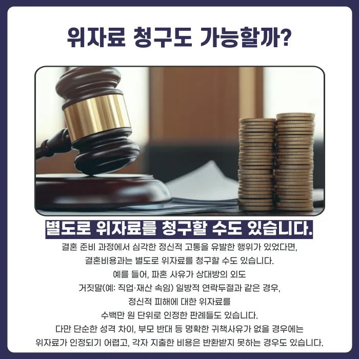파혼 후 결혼비용, 돌려받을 수 있을까? 반환·위자료 청구 기준 카드뉴스 4