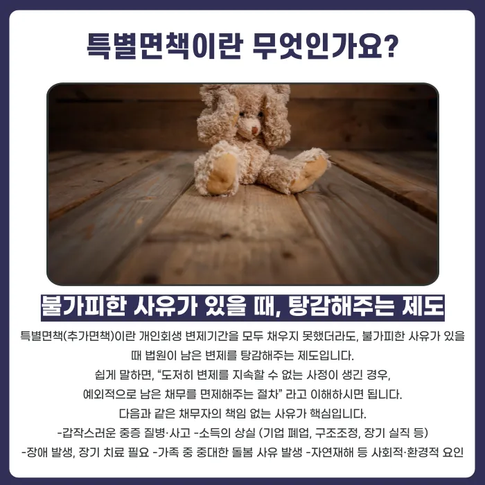 개인회생 특별면책·추가면책, 어떤 경우에 가능할까? 카드뉴스 2