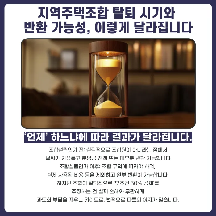 지역주택조합 중도탈퇴 위약금 50%, 꼭 내야 할까? 카드뉴스 3