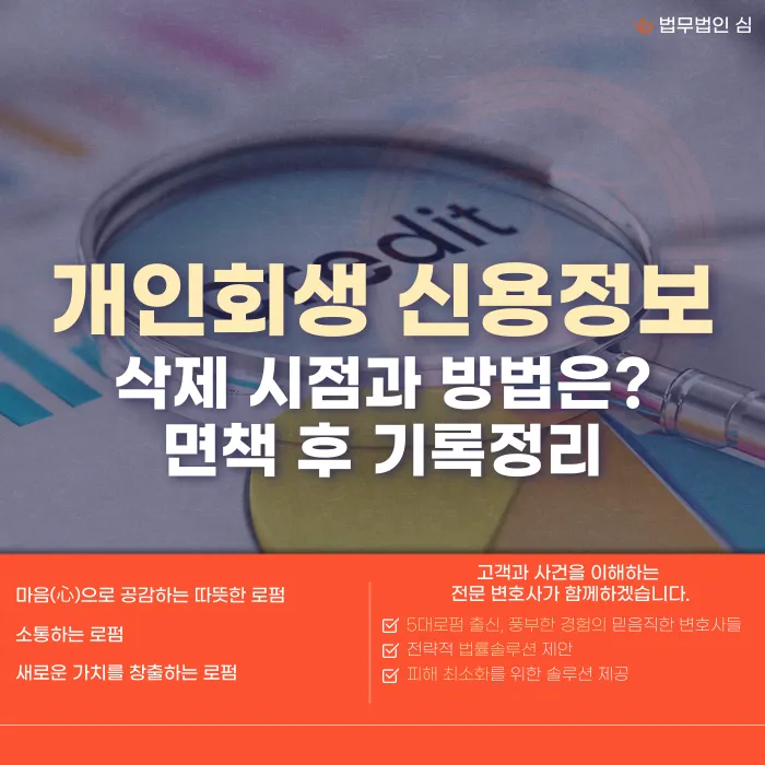 개인회생 면책 후 신용정보 삭제 시점과 절차 카드뉴스 1