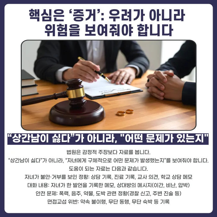 이혼 후 상간남과 자녀 접촉, 면접교섭 제한할 수 있을까요? 카드뉴스 4