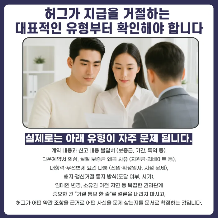 허그(HUG) 보증보험 지급거절, 어떻게 대응해야 할까 카드뉴스 2