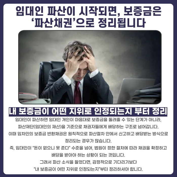 전세 계약 중 임대인이 파산하면 보증금은 어떻게 되나요? 카드뉴스 2