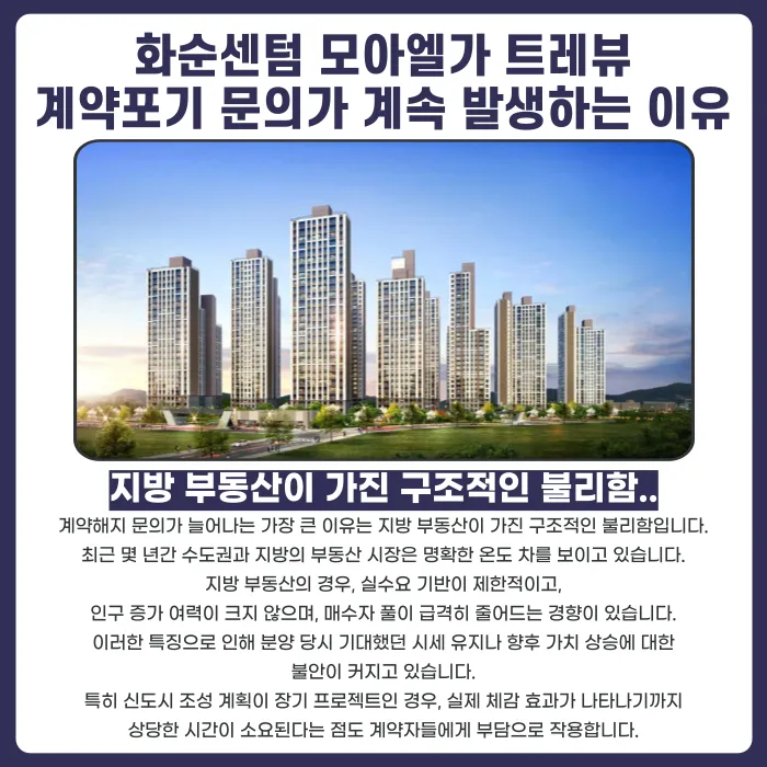 화순센텀 모아엘가 트레뷰 분양계약해지, 고민된다면 확인할 점 카드뉴스 3