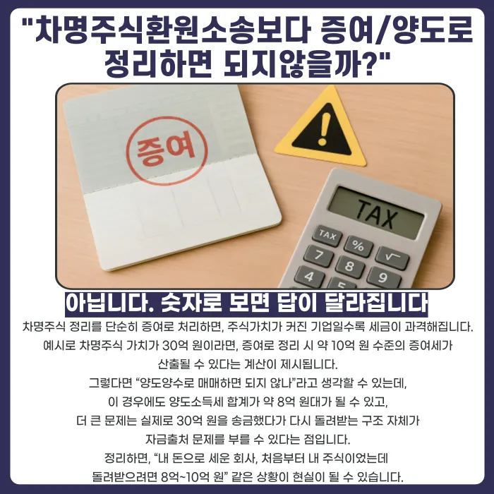 차명주식환원소송, 방치하면 세금폭탄 맞는 이유 카드뉴스 3