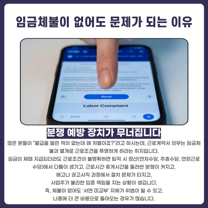 근로계약서 미작성, 임금체불 없어도 처벌될까? 카드뉴스 3