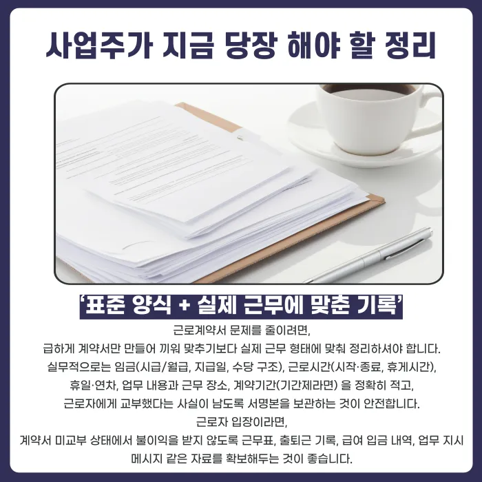 근로계약서 미작성, 임금체불 없어도 처벌될까? 카드뉴스 5