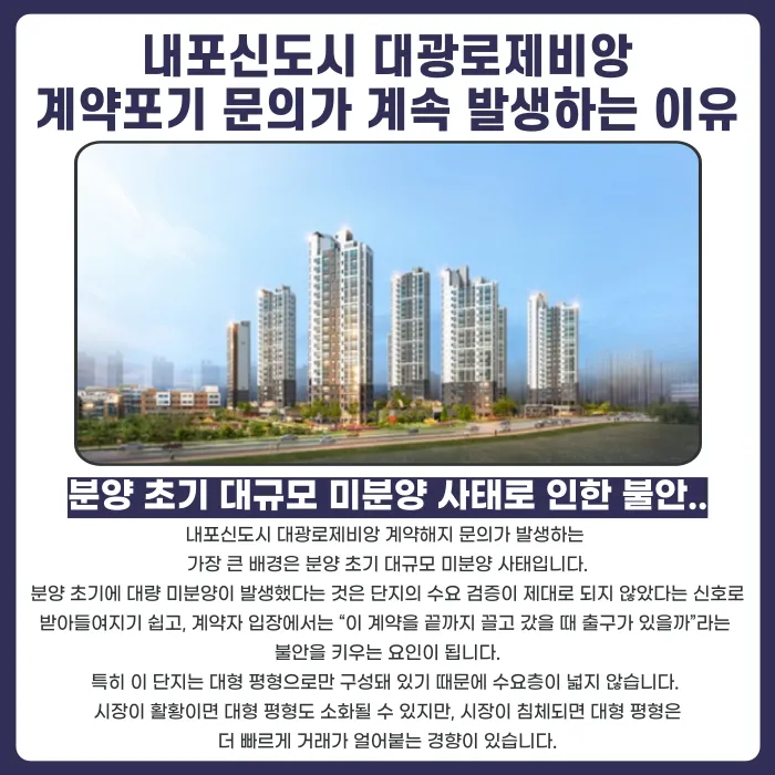 내포신도시 대광로제비앙 분양계약해지, 가능성과 대응 전략 카드뉴스 3