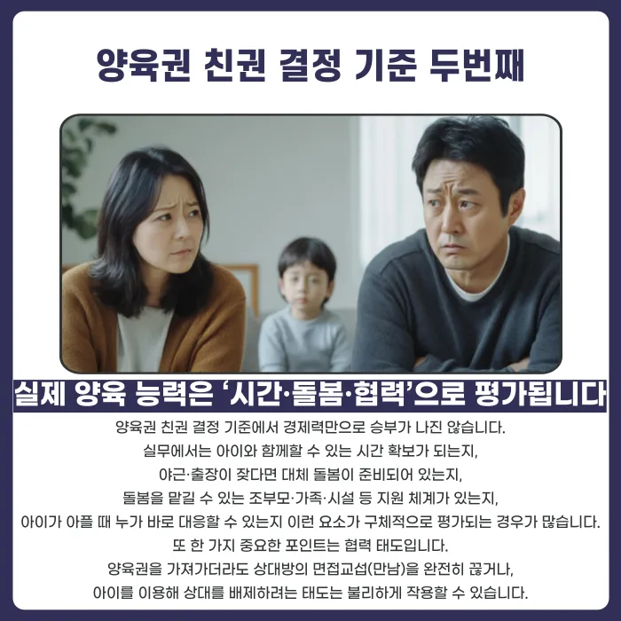 양육권 친권 결정 기준: 법원이 실제로 보는 핵심 포인트 카드뉴스 4