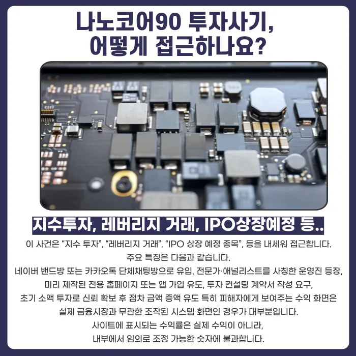 나노코어90 리딩방 투자사기, 허위 MTS로 접근하는 신종 수법 대응법 카드뉴스 2